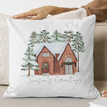 Na moda Watercolor Nordic Farmhouse Pine Natal