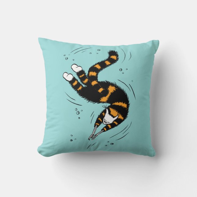 Almofada Nadação de Gótico de Pastel Esqueleto de Gato (Frente)