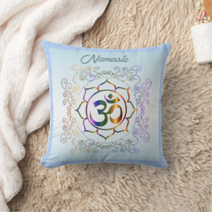 Almofada Namaste Aum (Om) Lotus Prismatic Ornamental
