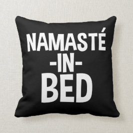 Almofada Namaste engraçado no travesseiro de cama