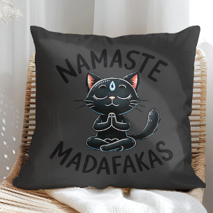 Almofada "Namaste Madafakas" Engraçados Adolescentes de Gat