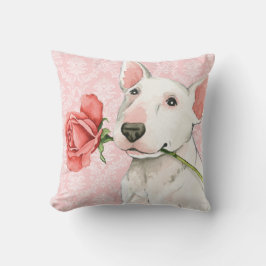 Almofada Namorados bull terrier cor-de-rosa