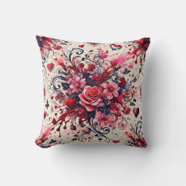 ALMOFADA NAMORADOS BUQUÊ / ROSA