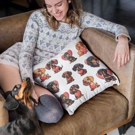 Almofada Namorados Dachshund Watercolor