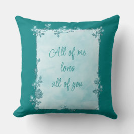 Almofada Namorados de Frame Sparkle Azul Elegante