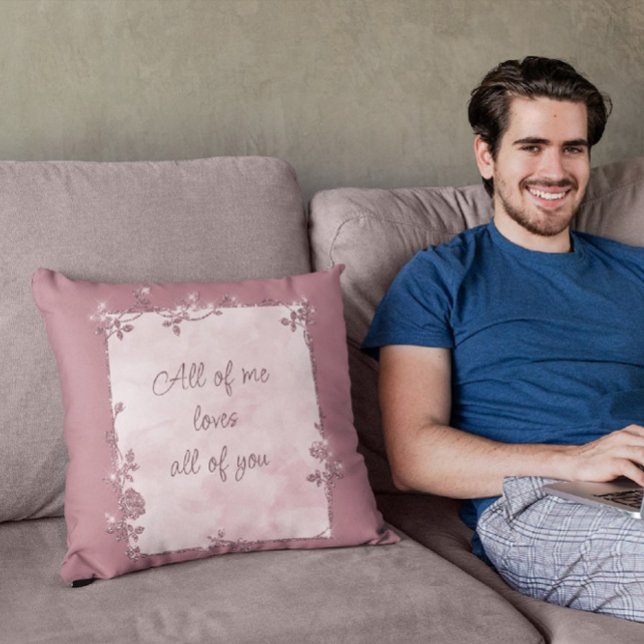 Almofada Namorados de Frame Sparkle Luz Elegante (Criador carregado)