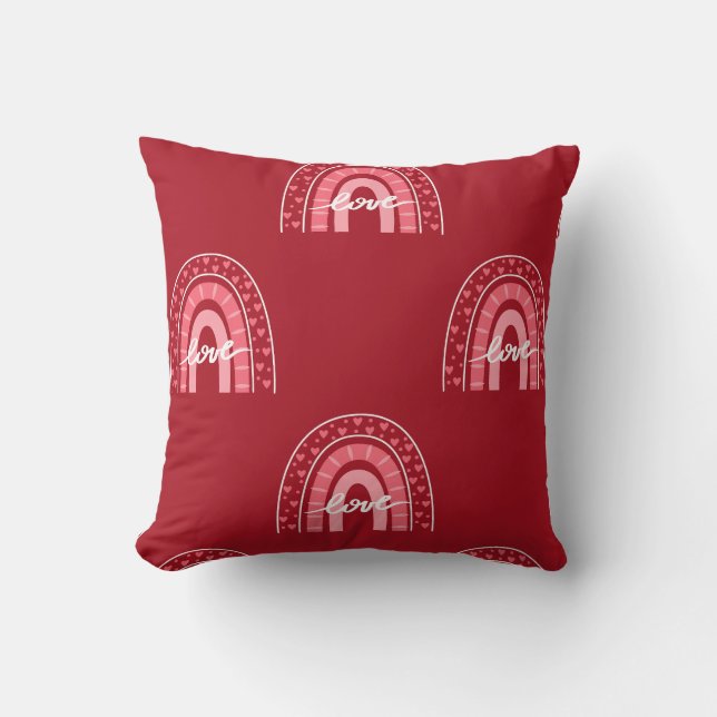 Almofada Namorados De Fundo Com Amor De Coração (Frente)
