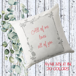 Almofada Namorados de quadros Elegante White e Red Sparkle