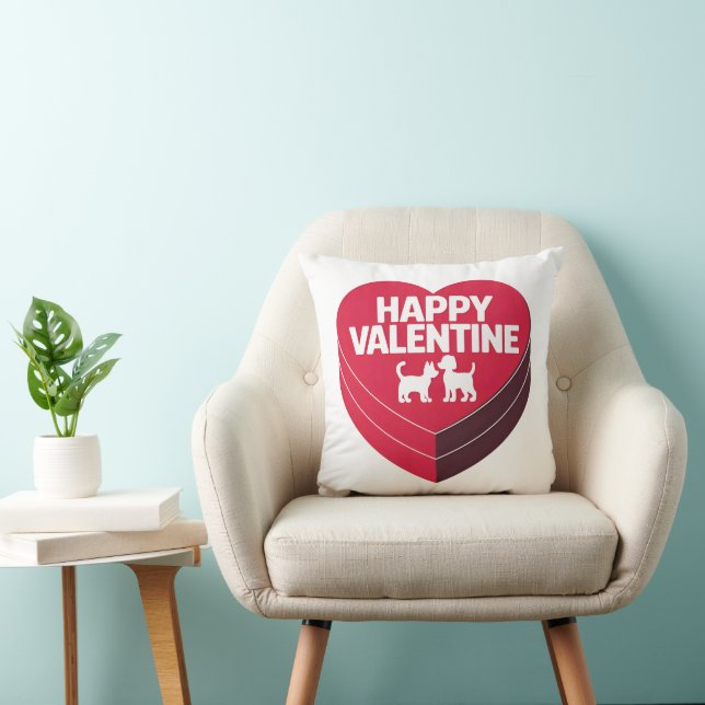 Almofada Namorados Feliz, Caixa de Chocs e Silhouette Furry (Cadeira)