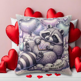 Almofada Namorados Heart Cookie Raccoon