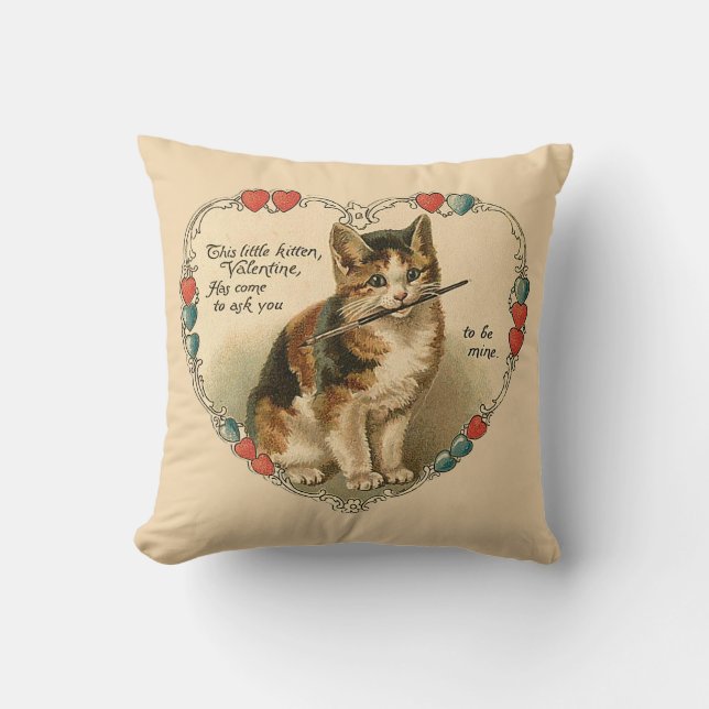 Almofada Namorados Vintage Little Kitten (Frente)