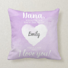 Almofada NANA sempre que você toca neste roxo do coração