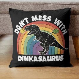 Almofada Não Brinque Com a Camisa de Pickleball Dinkasaurus