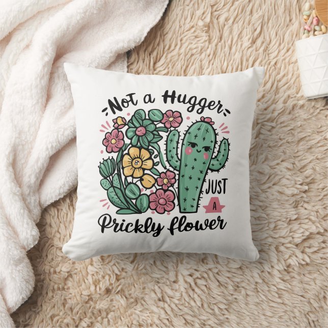 Almofada Não é um Hugger, é só um doce prazer em Cactus (Cobertor)