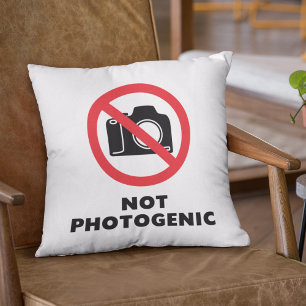 Almofada Não Fotogênico - Placa de Não Fotos