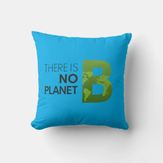 Almofada Não há planeta B - Tipografia da Terra Verde