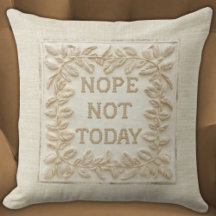 Não Hoje - Engraçado Faux Stitch 3d Bordado