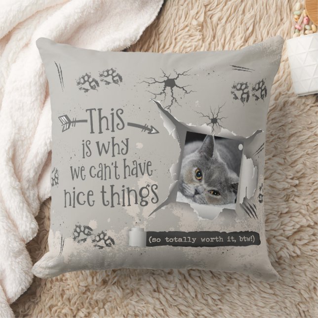 Almofada NÃO PODEMOS TER COISAS BOAS, FOTO Personalizada. (Cobertor)