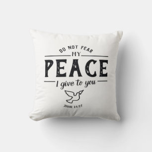 Almofada Não tema minha paz que eu dou a você/amor perfei