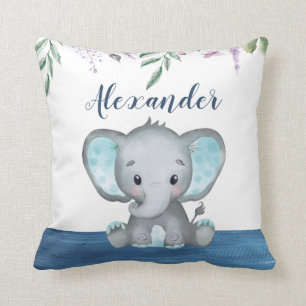 Almofada Narrador Elefante Cócio Menino Nome Personalizado