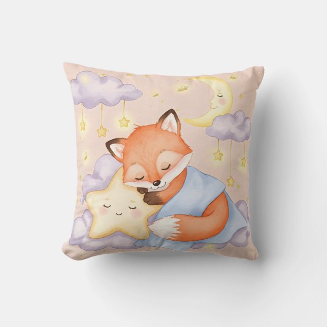 Almofada Nas Nuvens, Raposa e Estrela (Frente)