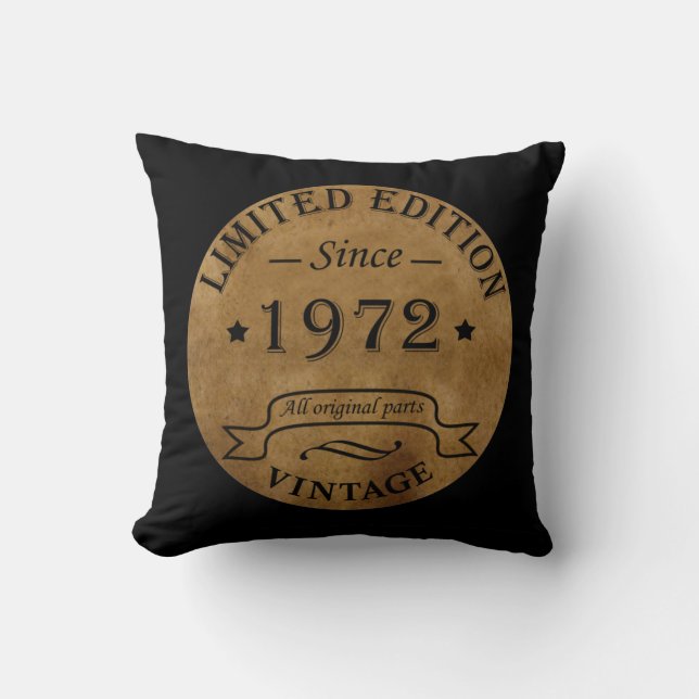 Almofada nascer de aniversário de 1972 (Frente)