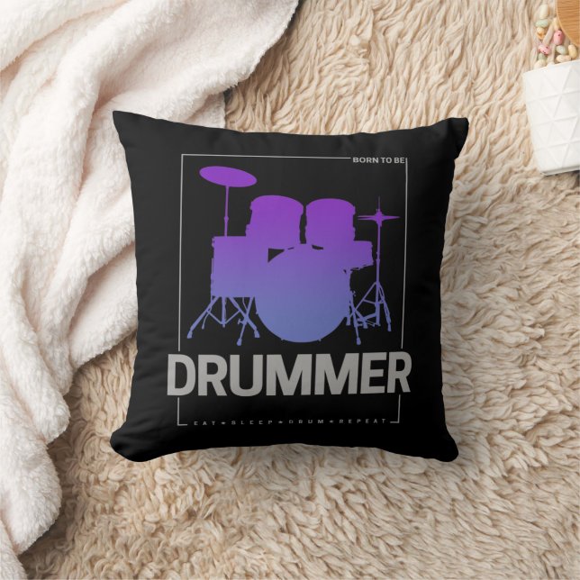 Almofada Nascer de Drummer a ser para membro de Banda do Pe (Cobertor)