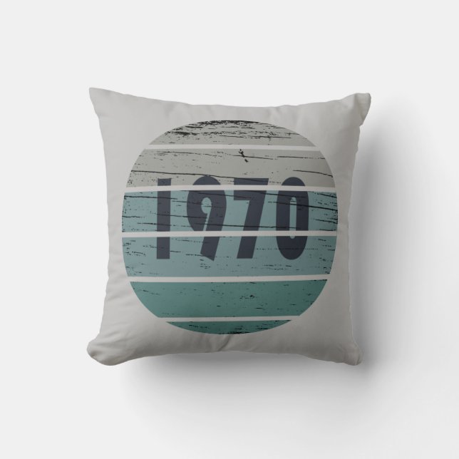 Almofada Nascer em presente de aniversário de 1970 (Frente)