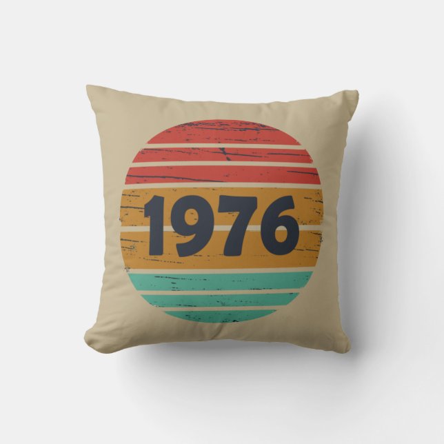 Almofada Nascer em presente de aniversário de 1976 (Frente)