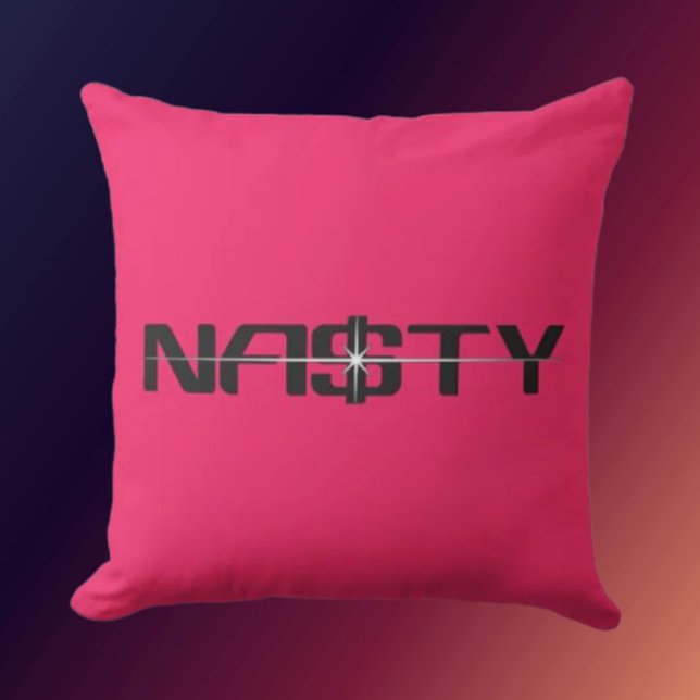Almofada NASTY Statement Throw Pillow (Criador carregado)