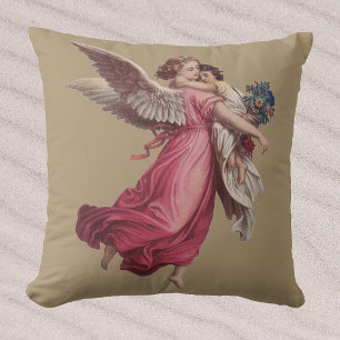 Almofada Natais vintages, Anjo Guardião Vitoriano