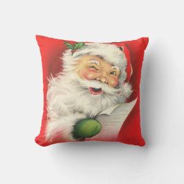 Almofada Natais vintages da Lista Naughty Nice do Papai Noe