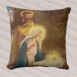 Almofada Natais vintages Natividade, Mary Joseph Baby Jesus