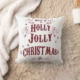 Almofada Natal Antigo Holly Jolly