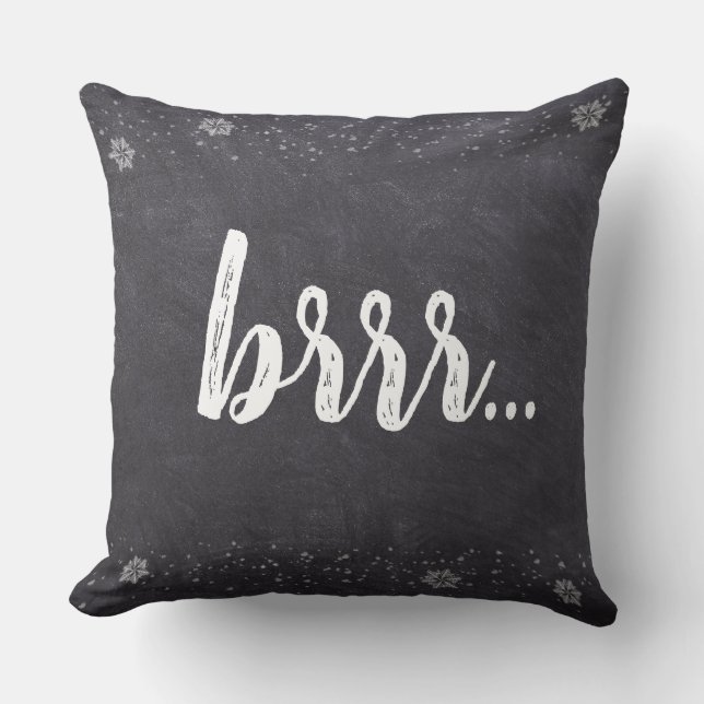 Almofada Natal, Brr... Flocos de neve, quadro (Frente)