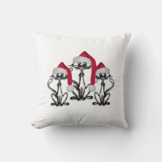 Almofada Natal Caroling Cats Joyous Divertido