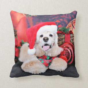 Almofada Natal - cocker spaniel - Tobey