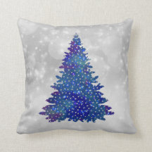 Natal da Árvore Glitter de Prata Azul Trendy