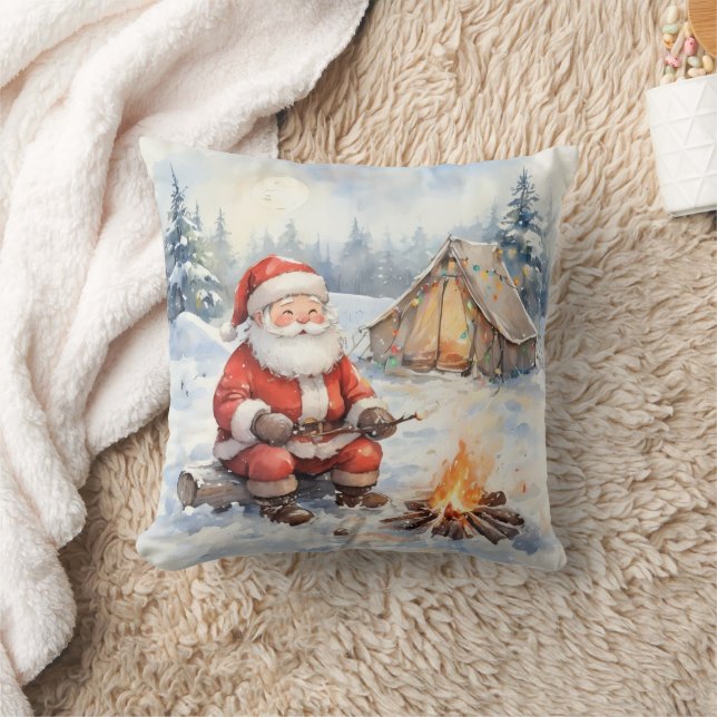 Almofada Natal de Acampamento de Inverno Personalizado do P (Cobertor)
