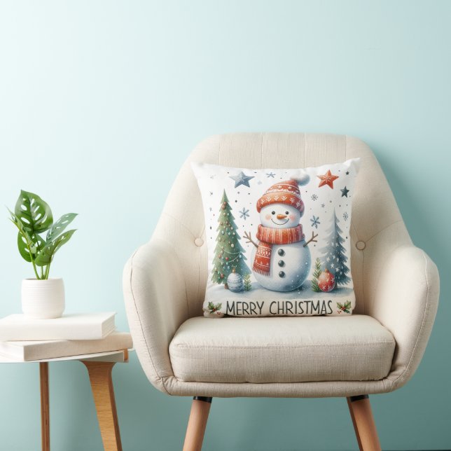 Almofada Natal de Boneco de Neve (Cadeira)