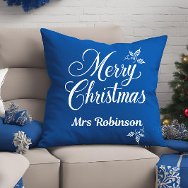 Almofada Natal de Feliz Feliz Personalizável com Script Bra