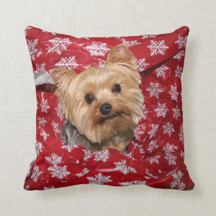 Almofada Natal de Yorkie