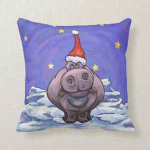 Almofada Natal do Hippopotamus
