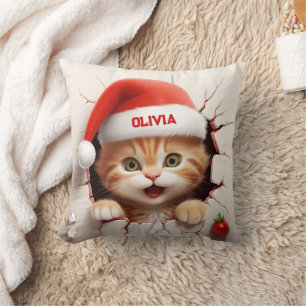 Almofada Natal do Kitten 3D