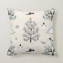 Almofada Natal do Magpie no sagebrush alto do deserto