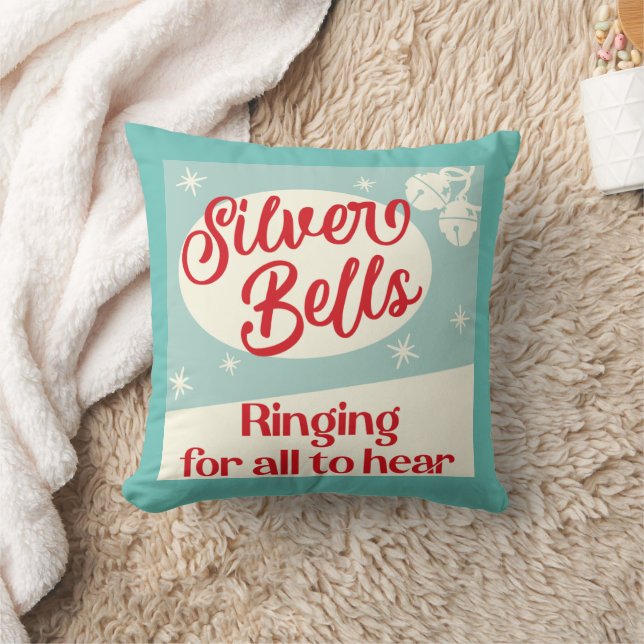 Almofada Natal do Prata de Retro Vintage (Cobertor)