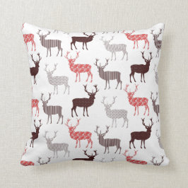 Almofada Natal do veado ou da rena dos cervos do teste