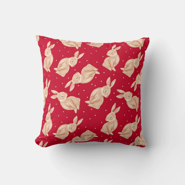 Almofada Natal dos Animais da Floresta Ocidental (Frente)