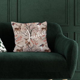 Almofada Natal dos Animais das Florestas de Escuros Jovens