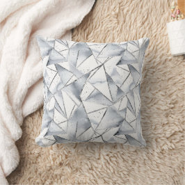 Almofada Natal dos Triângulos Brancos Chic Silver